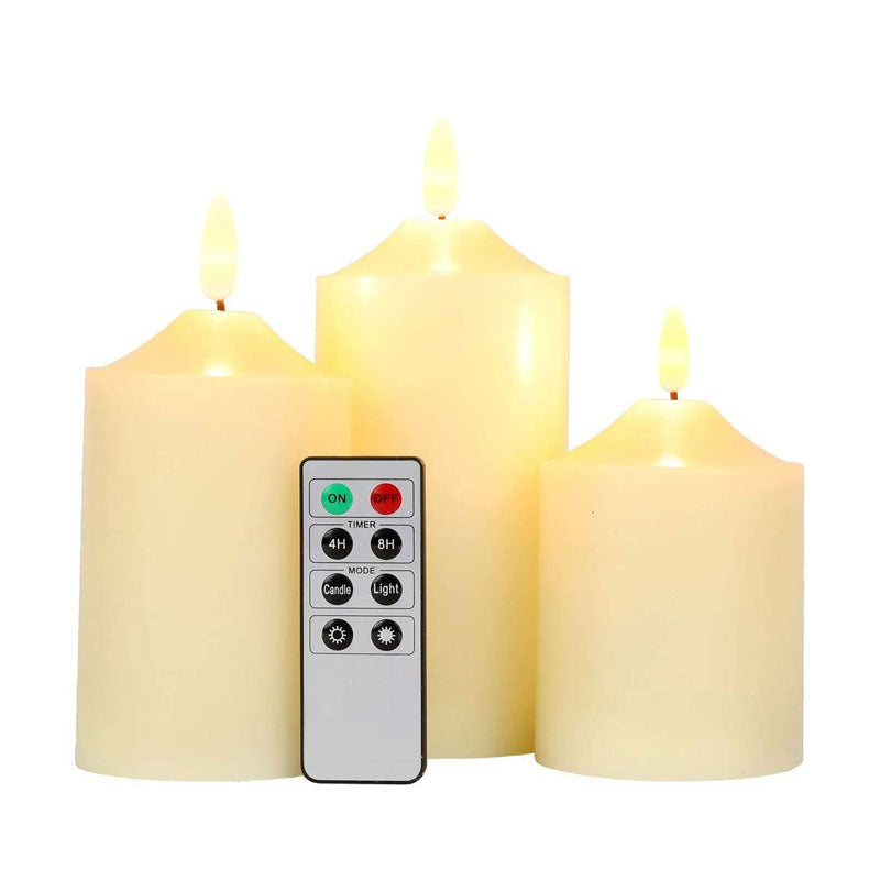Soft Light Trio — Real Wax Flameless Candles-3