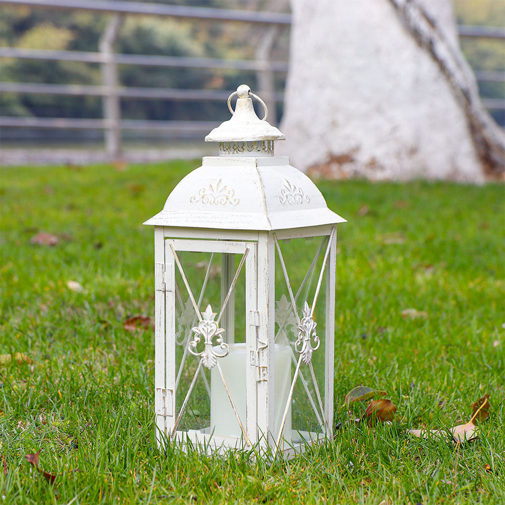 13.5'' Vintage Metal High Decorative Hanging Lantern Candle Holder-1