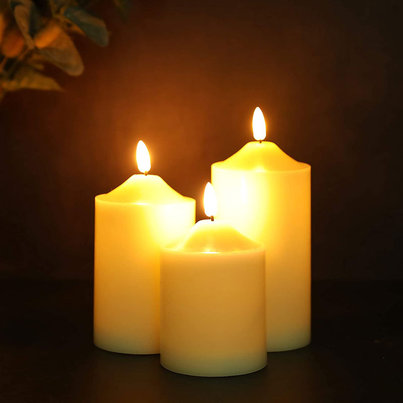 Soft Light Trio — Real Wax Flameless Candles-2