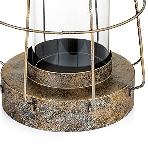 The Harvest Lantern — Vintage Iron & Glass Candle Holder