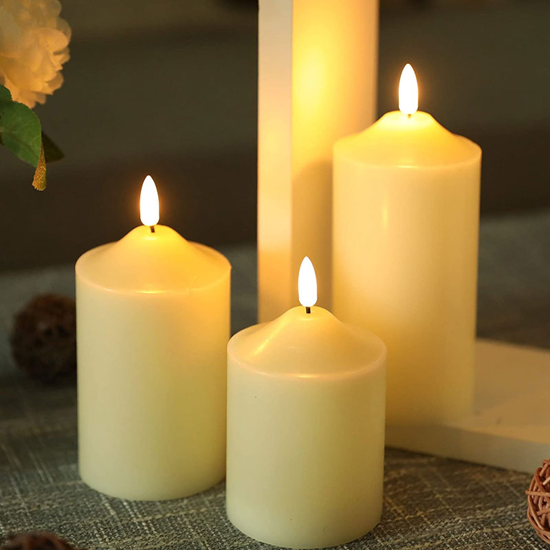 Soft Light Trio — Real Wax Flameless Candles-0
